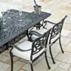 Matgrupp Utomhus 8 stolar Svart Aluminium - Toscana 212cm