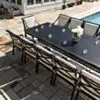 Matgrupp Utomhus 10 stolar Svart Aluminium - Napoli 320cm