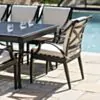 Matgrupp Utomhus 10 stolar Svart Aluminium - Napoli 320cm