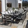 Matgrupp Utomhus 10 stolar Svart Aluminium - Amalfi 280cm