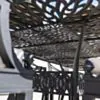 Matgrupp Utomhus 10 stolar Svart Aluminium - Amalfi 280cm