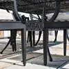 Matgrupp Utomhus 10 stolar Svart Aluminium - Amalfi 280cm
