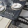 Matgrupp Utomhus 10 stolar Svart Aluminium - Amalfi 280cm