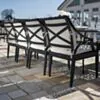 Matgrupp Utomhus 10 stolar Svart Aluminium - Amalfi 280cm