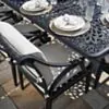 Matgrupp Utomhus 10 stolar Svart Aluminium - Amalfi 280cm