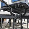 Matgrupp Utomhus 10 stolar Svart Aluminium - Amalfi 280cm