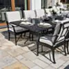 Matgrupp Utomhus 10 stolar Svart Aluminium - Portofino 280cm