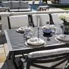 Matgrupp Utomhus 6 stolar Svart Aluminium - Napoli 213cm