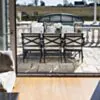 Matgrupp Utomhus 6 stolar Svart Aluminium - Napoli 213cm