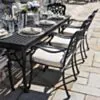 Matgrupp Utomhus 8 Stolar Svart Aluminium - Lugano 213cm