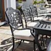 Matgrupp Utomhus 8 Stolar Svart Aluminium - Lugano 213cm