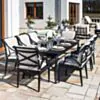 Matgrupp Utomhus 8 stolar Svart Aluminium - Napoli 213cm