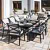 Matgrupp Utomhus 8 stolar Svart Aluminium - Napoli 213cm