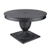 Matgrupp Utomhus Runt Bord Svart Aluminium 4 stolar - Salerno Ø122cm