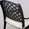 Matgrupp Utomhus Runt Bord Svart Aluminium 4 stolar - Salerno Ø122cm