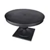 Matgrupp Utomhus Runt Bord Svart Aluminium 4 stolar - Salerno Ø122cm