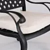Matgrupp Utomhus Runt Bord Svart Aluminium 4 stolar - Salerno Ø122cm