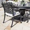 Matgrupp Utomhus Runt Bord Svart Aluminium 4 stolar - Salerno Ø122cm