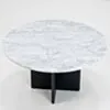 Soffbord Ø80cm Svart/Vit Marmor - Matisse