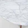 Sidobord Ø50cm Valnöt/Vit Marmor - Matisse