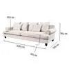 Howardsoffa 3-sits XL Beige 300cm - Hampton
