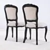2-Pack Antik Matstol Drottningholm Svart Massiv Ek