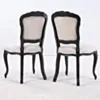 2-Pack Antik Matstol Drottningholm Svart Massiv Ek