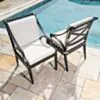 Trädgårdsstol Svart 2-pack Aluminium Amalfi