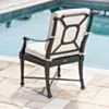 Matstol Utomhus 2-pack Svart Aluminium St Tropez