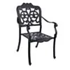 Matstol Utomhus 2-pack Svart Aluminium Toscana