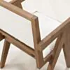 Matstol Valnöt Vit Boucle Armstöd - Jean Pierre