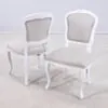 2-Pack Antik Matstol Drottningholm Vit Massiv Ek