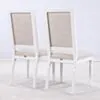2-Pack Gustaviansk Matstol Vit Gripsholm Massiv Ek