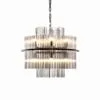 Taklampa Svart Kristall Ø60cm - Milan