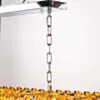 Avlång Kristallkrona 120cm Bärnsten/Krom - Verona