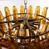 Kristallkrona Ø66xH75cm Amber/Mässing - Livorno