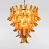Kristallkrona Ø66xH75cm Amber/Mässing - Livorno
