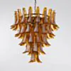 Kristallkrona Ø66xH75cm Amber/Mässing - Livorno