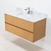 Badrumskommod Ek 100cm Vit Marmor - Marstrand