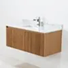 Badrumskommod Ek 100cm Vit Marmor - Båstad