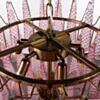 Kristallkrona Ø61xH75cm Mässing/Rosa - Neapel