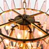 Kristallkrona Ø61xH75cm Mässing/Rosa - Neapel
