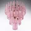 Kristallkrona Ø61xH75cm Mässing/Rosa - Neapel