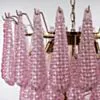 Kristallkrona Ø61xH75cm Mässing/Rosa - Neapel