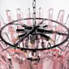Kristallkrona Ø66xH75cm Rosa/Krom - Livorno
