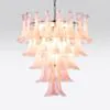 Kristallkrona Ø66xH75cm Rosa/Krom - Livorno