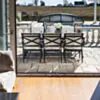 Matgrupp Utomhus 6 stolar Svart Aluminium - Napoli 213cm
