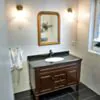 Kommod Badrum 120cm Nashville Mörkbrun - Svart Granit