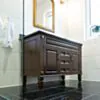 Kommod Badrum 120cm Nashville Mörkbrun - Svart Granit