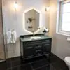 Kommod Badrum 120cm Nashville Svart - Grön Marmor